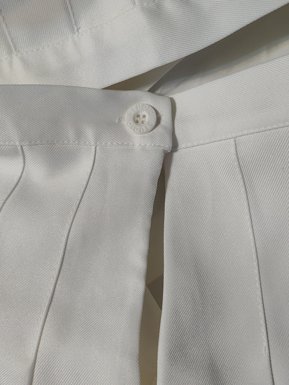 Studio C White Lined Skirt Size M - Picture 10 of 11